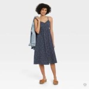 Comfortable Midi Dress with V Neck